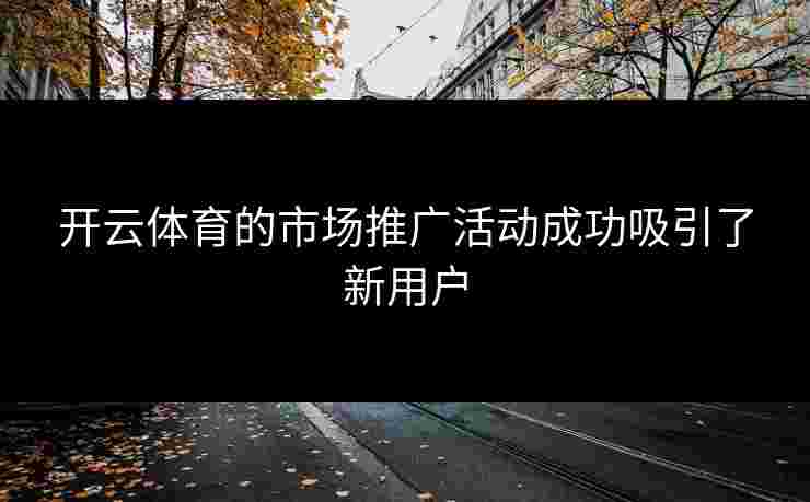 开云体育的市场推广活动成功吸引了新用户