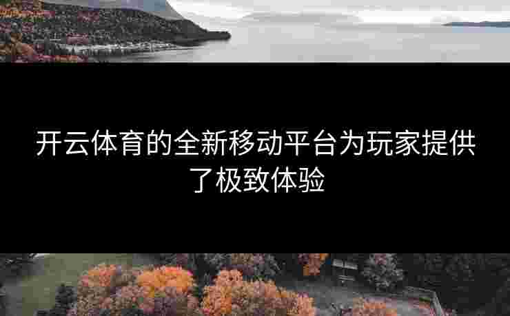 开云体育的全新移动平台为玩家提供了极致体验