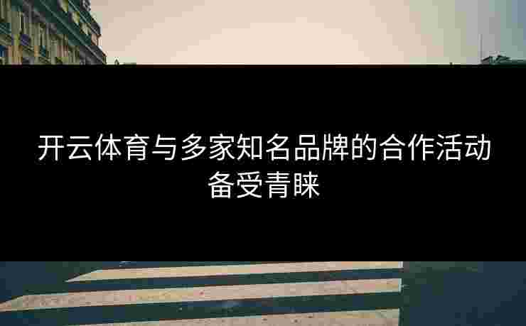 开云体育与多家知名品牌的合作活动备受青睐